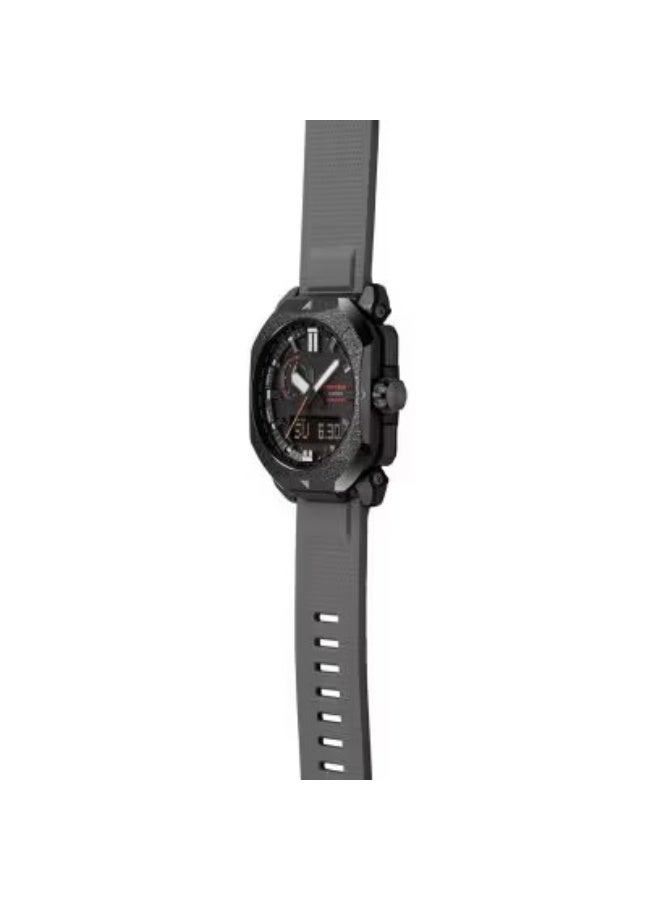 CASIO Pro Trek Solar Analog-Digital Men’s Watch PRW-6900BF-1, 49.6 mm Black Dial with Red Accents, Black Resin Band, 100 m WR - Image 3